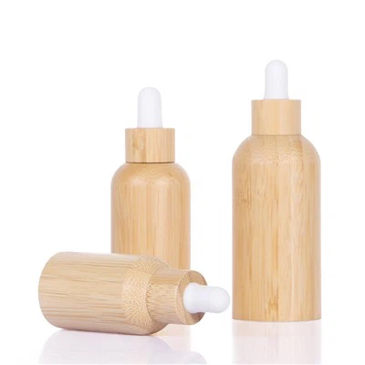 Glass Bottle With Bamboo Dropper Glass Bottle With Bamboo Dropper